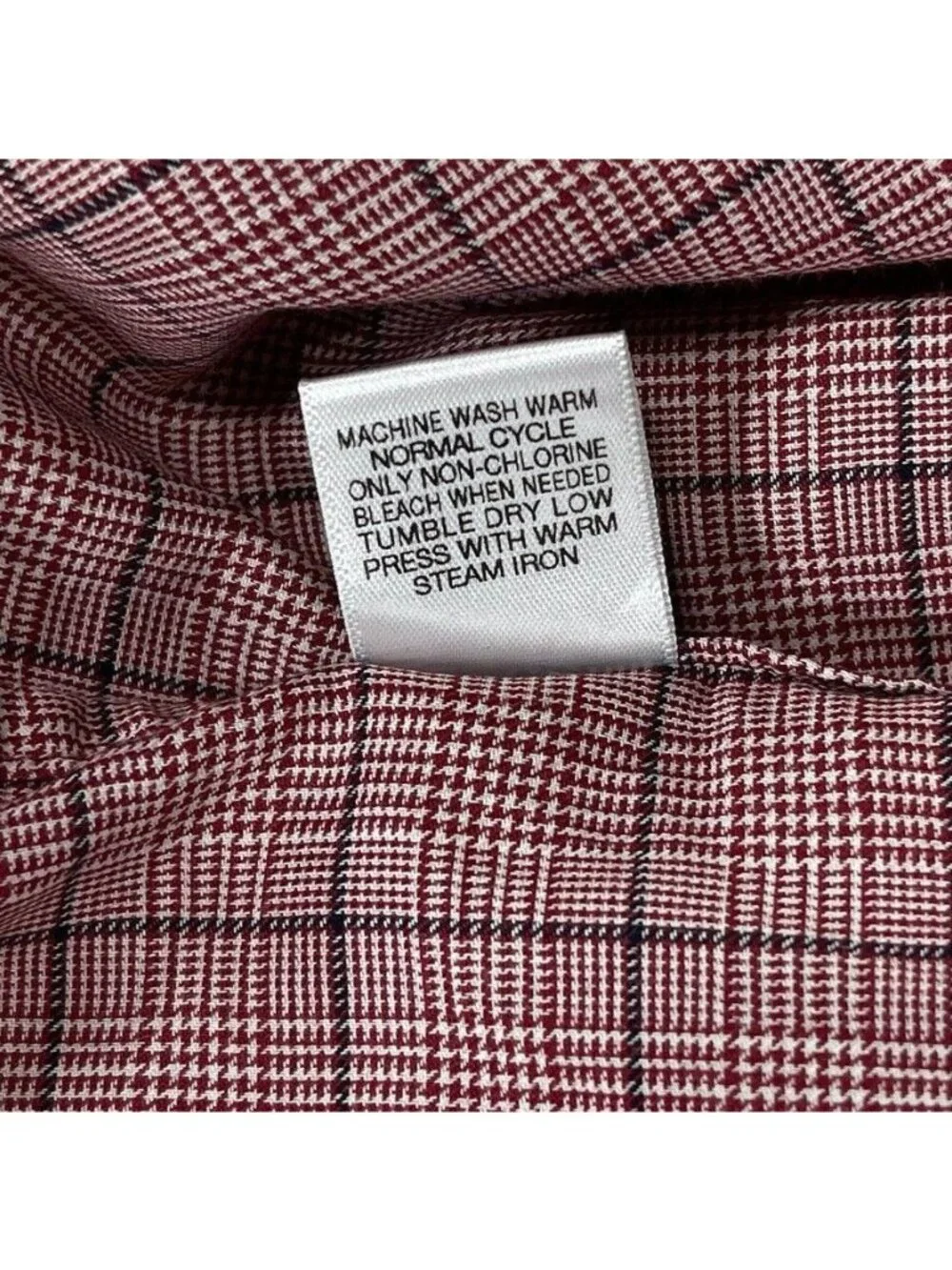 Cremeux Classics XXL Red Plaid 100% Cotton Mens Button-Down Shirt - Picture 6 of 14